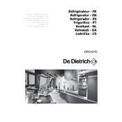 De Dietrich DRS1624J Refrigerator manual cover