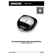 Sencor SSM 9510SS Sandwich Maker manual cover