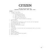 Citizen D208 Watch manual cover