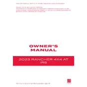 Honda TRX420FA5 FourTrax Rancher 4X4 AT IRS 2023 ATV manual cover