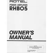 Rotel RHB-05 Amplifier manual cover