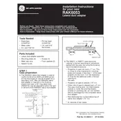 GE RAK6053 Duct Adapter manual cover