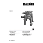 Metabo SBE 601 Drill manual cover