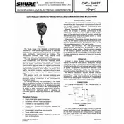 Shure 419A Microphone manual cover