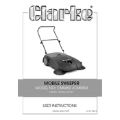 Clarke 6470355 CMS650 Mobile Sweeper manual cover