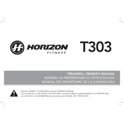 Horizon Fitness T303-02 2019 Treadmill manual cover