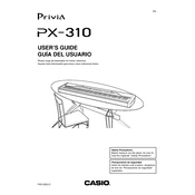 Casio Privia PX310 Keyboard manual cover