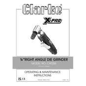 Clarke 3120523 CAT206 Right Angle Die Grinder manual cover