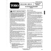 Toro Recycler 48-cm 20903B Mower manual cover