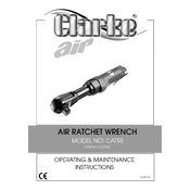 Clarke 3110500 CAT55 Air Ratcher Wrench manual cover