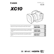 Canon XC10 manual cover