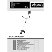 Scheppach BCH3300-100PB 5910701903 Brush Cutter manual cover