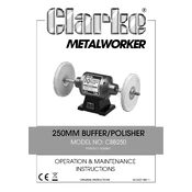 Clarke 6500491 CBB250 250mm Buffer Polisher manual cover