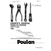 Poulan Pro HDR500E Tiller manual cover