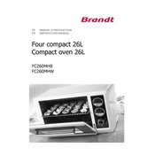 Brandt FC260MHB Oven manual cover