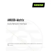 Shure ANIUSB-Matrix Interface manual cover