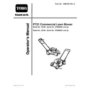 Toro Commercial PT21 22193 Mower manual cover