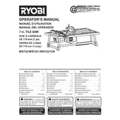 Ryobi WS722 Saw manual cover