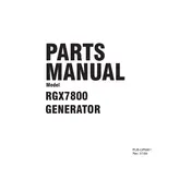 Subaru RGX7800 Generator manual cover