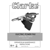 Clarke 6462062 CPF13 Electric Power File manual cover