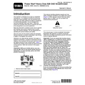 Toro Power Max 928OAE 38840 Snow Thrower manual cover