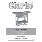 Clarke 7630625 CTT130 Tool Trolley manual cover