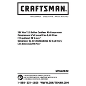 Craftsman CMCC2520M1 Compressor manual cover