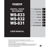 Olympus WS-831 manual cover