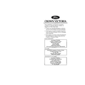 Ford Crown Victoria 1997 manual cover