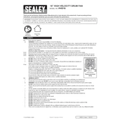 Sealey HVD16 Fan manual cover