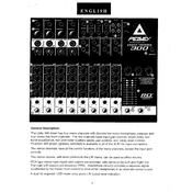 Peavey Unity Series 300 RQ Mixer manual cover