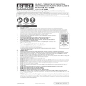 Sealey DFS35M Vacuum manual cover