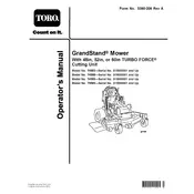 Toro GrandStand 79589 Mower manual cover