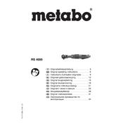 Metabo RS 4000 Pneumatic Tool manual cover