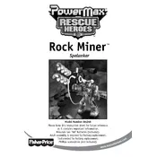 Fisher Price Mattel Rescue Heroes PowerMax Rock Miner Spelunker B4248 Toy manual cover