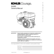 Kohler SH265 Engine manual cover