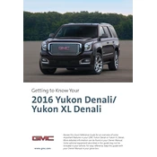 GMC Yukon XL Denali 2016 manual cover