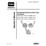 Toro RP-500 68071 Compactor manual cover