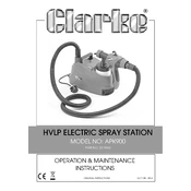 Clarke 2310060 APK900 HVLP Electric Spray Station manual cover