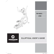 Horizon Fitness E701 2009 Elliptical manual cover