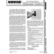 Shure SM84 Microphone manual cover