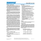 Shure AM8T Microphone manual cover