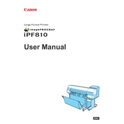 Canon imagePROGRAF iPF810 manual cover