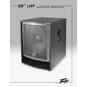 Peavey QW 118P Speaker Operations manual cover