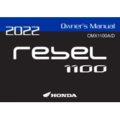 Honda CMX1100A Rebel 1100 2022 Motorcycle manual cover