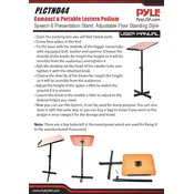 Pyle PLCTND44 Podium manual cover