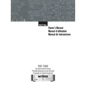 Rotel RSP-1068 Sound Processor manual cover