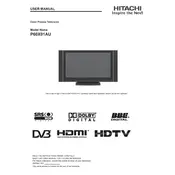 Hitachi P60X01AU Television manual cover