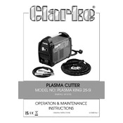 Clarke 6015700 Plasma King 25-SI Plasma Cutter manual cover