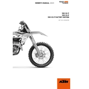 KTM SX‑F 350 2023 Motorcycle manual cover